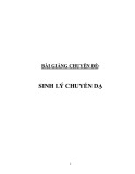 Bài giảng chuyên đề: Sinh lý chuyển dạ