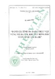 Luận văn Thạc sĩ Khoa học lâm nghiệp: Đánh giá tính đa dạng thực vật vùng núi đá vôi, khu vực Đông bắc vườn quốc gia Ba Bể