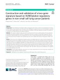 Construction and validation of a two-gene signature based on SUMOylation regulatory genes in non-small cell lung cancer patients