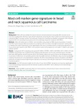 Mast cell marker gene signature in head and neck squamous cell carcinoma