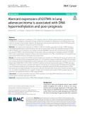 Aberrant expression of GSTM5 in lung adenocarcinoma is associated with DNA hypermethylation and poor prognosis