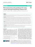 Risk assessment and prediction for lung cancer among Hong Kong Chinese men