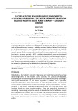 Factors affecting disclosure level of environmental accounting information – The case of vietnamese firms doing business under the model parent company – Subsidiary company