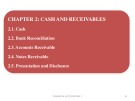 Lecture Financial accounting I - Chapter 2: Cash and receivables