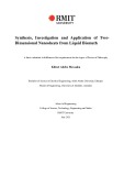 Thesis for the degree of Doctor of Philosophy: Synthesis, Investigation and Application of TwoDimensional Nanosheets from Liquid Bismuth