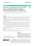 RhG-CSF is associated with an increased risk of metastasis in NSCLC patients following postoperative chemotherapy