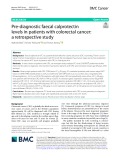 Pre-diagnostic faecal calprotectin levels in patients with colorectal cancer: A retrospective study