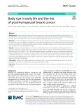 Body size in early life and the risk of postmenopausal breast cancer