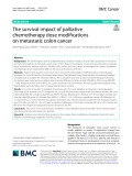 The survival impact of palliative chemotherapy dose modifications on metastatic colon cancer