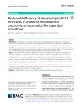 Real-world efficiency of lenvatinib plus PD-1 blockades in advanced hepatocellular carcinoma: An exploration for expanded indications