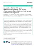 Association of a novel 27-gene immuno-oncology assay with efficacy of immune checkpoint inhibitors in advanced non-small cell lung cancer