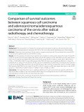 Comparison of survival outcomes between squamous cell carcinoma and adenocarcinoma/adenosquamous carcinoma of the cervix after radical radiotherapy and chemotherapy