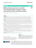 RHOA protein expression correlates with clinical features in gastric cancer: A systematic review and meta-analysis