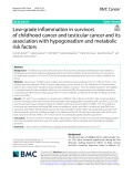 Low-grade inflammation in survivors of childhood cancer and testicular cancer and its association with hypogonadism and metabolic risk factors
