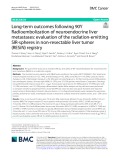Long-term outcomes following 90Y Radioembolization of neuroendocrine liver metastases: Evaluation of the radiation-emitting SIR-spheres in non-resectable liver tumor (RESiN) registry