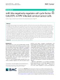 miR-34a negatively regulates cell cycle factor Cdt2/DTL in HPV-infected cervical cancer cells