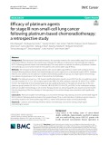 Efficacy of platinum agents for stage III non-small-cell lung cancer following platinum-based chemoradiotherapy: a retrospective study