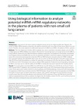 Using biological information to analyze potential miRNA-mRNA regulatory networks in the plasma of patients with non-small cell lung cancer
