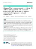 Efficacy of first-line treatments in the elderly and non-elderly patients with advanced epidermal growth factor receptor mutated, non-small cell lung cancer: A network meta-analysis