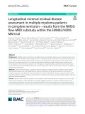 Longitudinal minimal residual disease assessment in multiple myeloma patients in complete remission – results from the NMSG flow-MRD substudy within the EMN02/HO95 MM trial