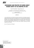 Kiến thức và thực hành an toàn người bệnh của điều dưỡng tại Bệnh viện Quân Y 105 năm 2021