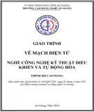 Giáo trình Vẽ mạch điện tử (Nghề: Công nghệ kỹ thuật điều khiển và tự động hóa - Trình độ Cao đẳng): Phần 1 - Trường Cao đẳng Nghề An Giang