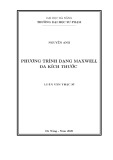 Luận văn Thạc sĩ Toán giải tích: Phương trình dạng Maxwell đa kích thước