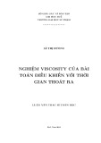 Luận văn Thạc sĩ Toán học: Nghiệm viscosity của bài toán điều khiển với thời gian thoát ra