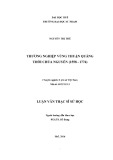 Luận văn Thạc sĩ Lịch sử: Thương nghiệp vùng Thuận - Quảng thời Chúa Nguyễn (1558 - 1774)