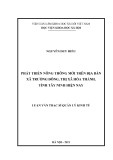 Luận văn Thạc sĩ Quản lý kinh tế: Phát triển nông thôn mới trên địa bàn xã Trường Đông, thị xã Hòa Thành, tỉnh Tây Ninh hiện nay