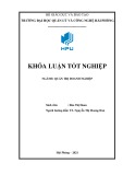 Khóa luận tốt nghiệp Quản trị doanh nghiệp: Biện pháp nâng cao hiệu quả sử dụng nguồn nhân lực tại Công ty Cổ Phần Đầu tư Và Thương mại VP