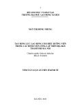 Tóm tắt luận án Tiến sĩ Quản trị nhân lực: Tạo động lực lao động cho điều dưỡng viên trong các bệnh viện công lập trên địa bàn thành phố Hà Nội