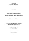 Luận văn Thạc sĩ Khoa học giáo dục: Quản lý nguồn tài nguyên thông tin tại Trung tâm học liệu trường Đại học Cần Thơ