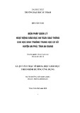 Luận văn Thạc sĩ Khoa học giáo dục: Biện pháp quản lý hoạt động giáo dục an toàn giao thông cho học sinh trường trung học cơ sở huyện An Phú, tỉnh An Giang