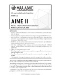 Đề thi chính thức kỳ thi Toán học Hoa Kỳ - AIME (có đáp án)