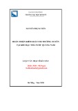 Luận văn Thạc sĩ Kế toán: Hoàn thiện công tác kiểm soát chi thường xuyên ngân sách nhà nước tại Kho bạc nhà nước Quảng Nam