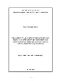 Luận án Thạc sĩ Xã hội học: Nhận thức và hành vi sử dụng ngôn ngữ mạng của sinh viên Việt Nam hiện nay