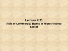 Management of financial institution: Lecture 21