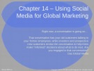 Lecture Global marketing: Contemporary theory, practice, and cases – Chapter 14: Using social media for global marketing