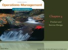 Lecture Operations management - Chapter 4: Product and service design