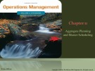 Lecture Operations management - Chapter 11: Aggregate planning and master scheduling