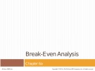 Lecture Operations and supply chain management - Chapter 6a: Break-even analysis