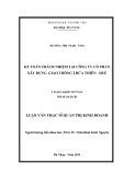 Luận văn Thạc sĩ Quản trị kinh doanh: Kế toán trách nhiệm tại Công ty cổ phần Xây dựng giao thông Thừa Thiên Huế