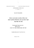 Luận văn Thạc sĩ Khoa học Thư viện: Nâng cao chất lượng công tác đào tạo người dùng tin tại thư viện Đại học Hà Nội