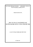 Luận văn Thạc sĩ Khoa học thư viện: Nhu cầu tin của người dùng tin trường Đại học Hùng Vương tỉnh Phú Thọ