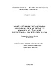 Luận văn Thạc sĩ Khoa học Thư viện: Nghiên cứu phát triển hệ thống sản phẩm và dịch vụ thông tin khoa học và công nghệ tại Trường Đại học Kiến trúc Hà Nội