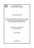 Tóm tắt luận văn Thạc sĩ Quản lý kinh tế: Quản lý chi thường xuyên ngân sách nhà nước đối với sự nghiệp giáo dục của huyện Ia H’Drai, tỉnh Kon Tum