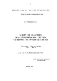 Luận văn Thạc sĩ Khoa học Thư viện: Nghiên cứu hoàn thiện hoạt động thông tin - Thư viện tại trường Cao đẳng Du lịch Hà Nội