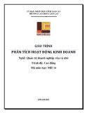 Giáo trình Phân tích hoạt động kinh doanh (Nghề: Quản trị doanh nghiệp vừa và nhỏ - Trình độ: Cao đẳng) - Cao đẳng Cộng đồng Lào Cai