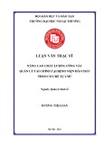 Luận văn Thạc sĩ Quản lý kinh tế: Nâng cao chất lượng công tác quản lý tài chính tại Bệnh Viện Bãi Cháy theo cơ chế cơ chế tự chủ